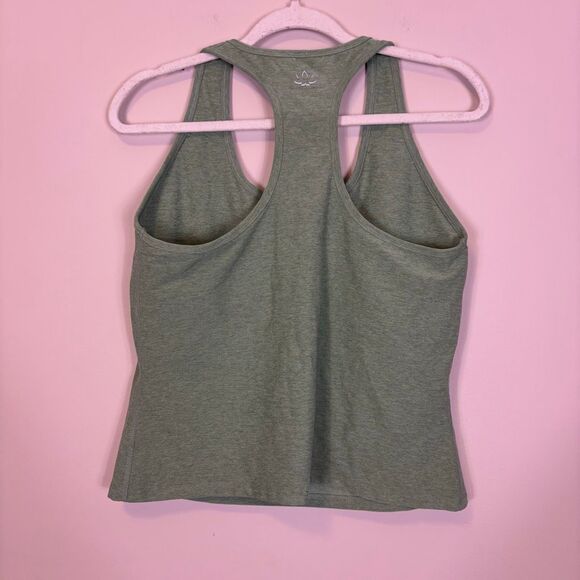 Beyond Yoga Spacedye Green Racerback Cropped Tank Top 2X - Picture 2 of 3